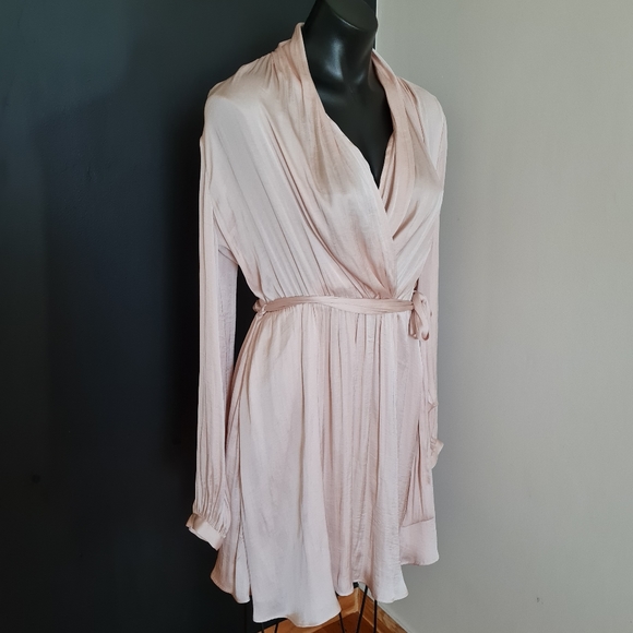 Women's size 10 'BARDOT' Gorgeous champagne long sleeve dress - AS NEW - Picture 4 of 6